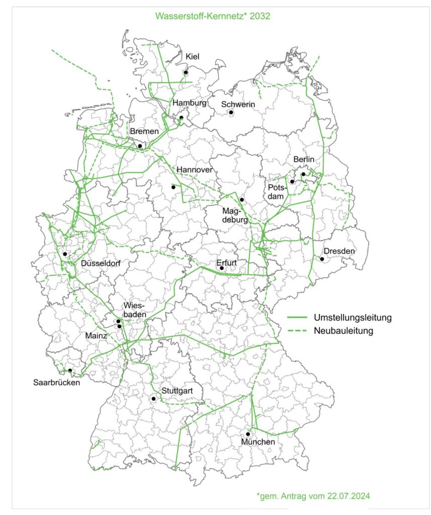 Diese Leitungen sollen bis 2032 gebaut oder umgerüstet sein. Grafik: Bundesnetzagentur 
