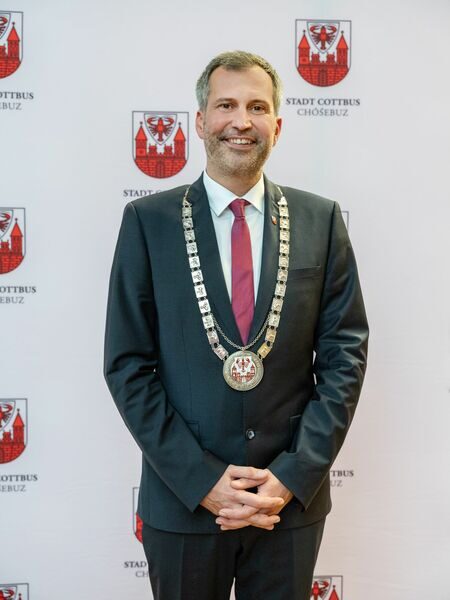 Der Sportsmann im Cottbuser Rathaus