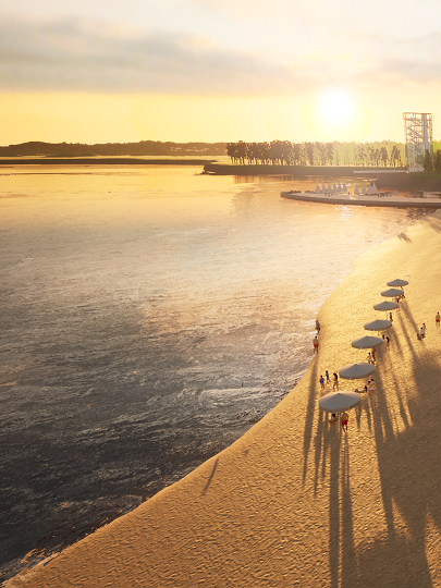 Scheibe-See bekommt ein Hafenbecken 