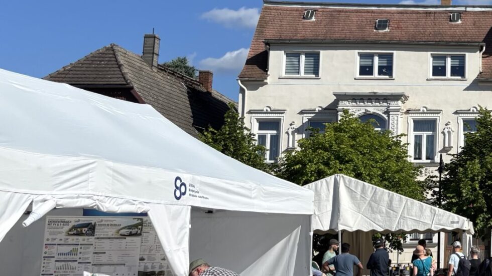 Ostsachsens Institute haben ihre Zelte aufgebaut auf dem Dorfplatz von Hirschfelde. Foto: NL